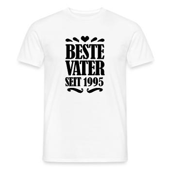 Bester Vater seit 1995 - Männer T-Shirt - Weiß - Vorne - AI Model Male 178 dark (178cm)