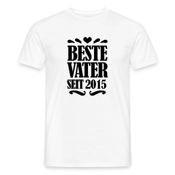 Bester Vater seit 2015 - Männer T-Shirt - Weiß - Vorne - AI Model Male 178 dark (178cm)