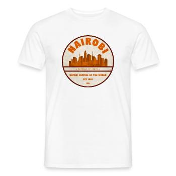 Nairobi Safari City Emblem - Men's T-Shirt - white - Front - AI Model Male 178 dark (178cm)