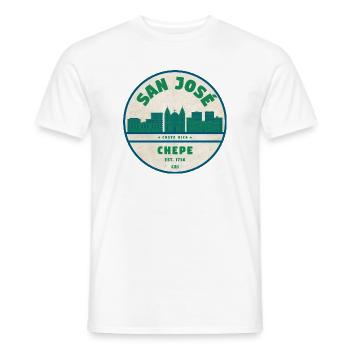 San José Chepe Skyline - Men's T-Shirt - white - Front - AI Model Male 178 dark (178cm)