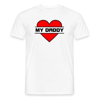 Love you heart 034 - Men's T-Shirt - white - Front - AI Model Male 178 dark (178cm)