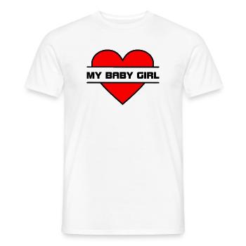 Je t’aime cœur 037 - T-shirt homme - blanc - Devant - AI Model Male 178 dark (178cm)