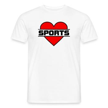 Love you heart 032 - Men's T-Shirt - white - Front - AI Model Male 178 dark (178cm)