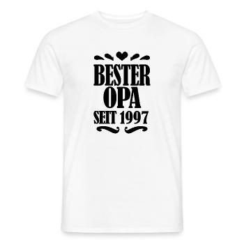 Bester Opa seit 1997 - Geschenk für Opa - Männer T-Shirt - Weiß - Vorne - AI Model Male 178 dark (178cm)