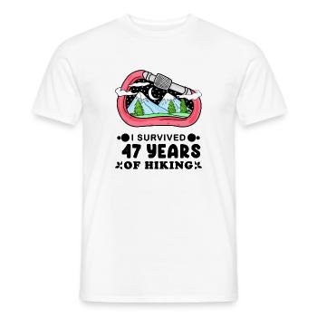 Berg Wanderer 47. Geburtstag 47 Jahre alt Geschenk - Männer T-Shirt - Weiß - Vorne - AI Model Male 178 dark (178cm)