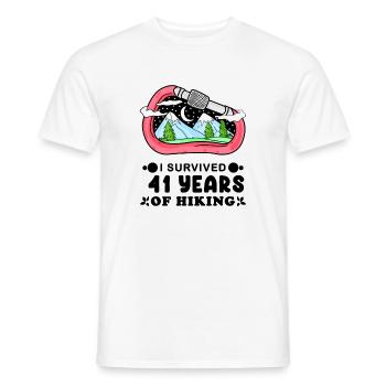 Berg Wanderer 41. Geburtstag 41 Jahre alt Geschenk - Männer T-Shirt - Weiß - Vorne - AI Model Male 178 dark (178cm)