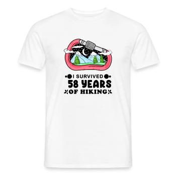 Berg Wanderer 58. Geburtstag 58 Jahre alt Geschenk - Männer T-Shirt - Weiß - Vorne - AI Model Male 178 dark (178cm)