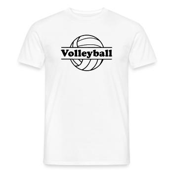 Blank Ball, Volleyball mit Bar mit der Aufschrift Full - Männer T-Shirt - Weiß - Vorne - AI Model Male 178 dark (178cm)