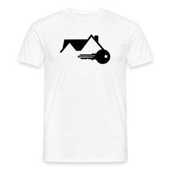 Key for the new house key - Men's T-Shirt - white - Front - AI Model Male 178 dark (178cm)