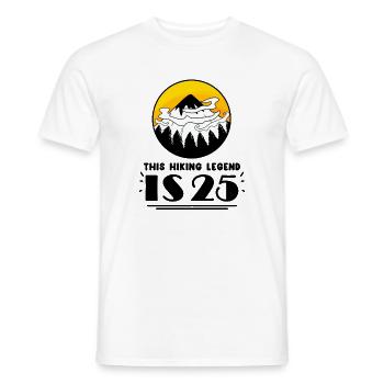 25. Geburtstag Berge 25 Jahre alt Berg Wandern - Männer T-Shirt - Weiß - Vorne - AI Model Male 178 dark (178cm)