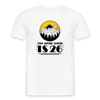 26. Geburtstag Berge 26 Jahre alt Berg Wandern - Männer T-Shirt - Weiß - Vorne - AI Model Male 178 dark (178cm)