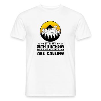 58. Geburtstag Berge 58 Jahre alt Berg Wandern - Männer T-Shirt - Weiß - Vorne - AI Model Male 178 dark (178cm)