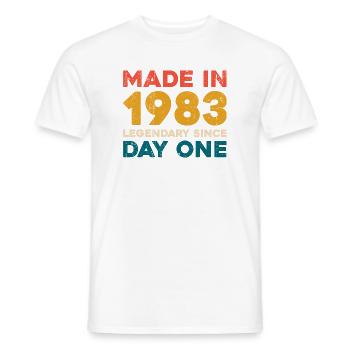 Né en 1993 Légendaire depuis le premier jour - T-shirt homme - blanc - Devant - AI Model Male 178 dark (178cm)