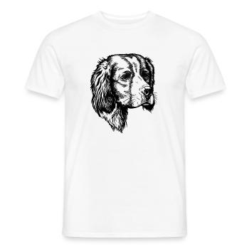 Portrait de l’IRW Setter - T-shirt homme - blanc - Devant - AI Model Male 178 dark (178cm)