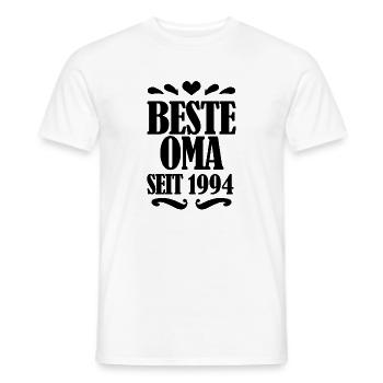 Beste Oma seit 1994 - Oma Geschenk - Männer T-Shirt - Weiß - Vorne - AI Model Male 178 dark (178cm)