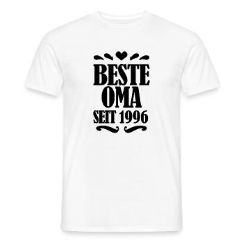 Beste Oma seit 1996 - Oma Geschenk - Männer T-Shirt - Weiß - Vorne - AI Model Male 178 dark (178cm)