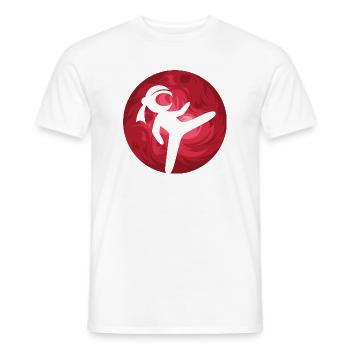 Ninja Kämpfer Symbol Kampfsport rot Planet Mond - Männer T-Shirt - Weiß - Vorne - AI Model Male 178 dark (178cm)