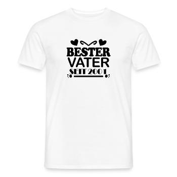 Bester Vater seit 2001 - Vatertag Geschenk - Männer T-Shirt - Weiß - Vorne - AI Model Male 178 dark (178cm)