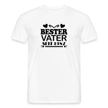Bester Vater seit 1987 - Vatertag Geschenk - Männer T-Shirt - Weiß - Vorne - AI Model Male 178 dark (178cm)