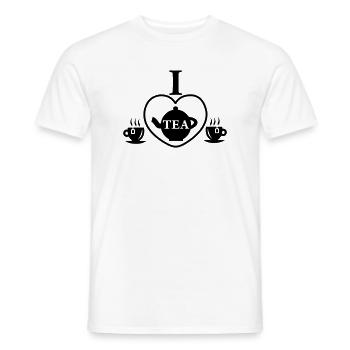 Teapot in the heart - Men's T-Shirt - white - Front - AI Model Male 178 dark (178cm)