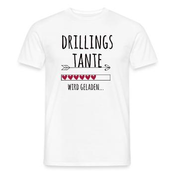 werdende Drillingstante Schwangerschaft Drillinge - Männer T-Shirt - Weiß - Vorne - AI Model Male 178 dark (178cm)