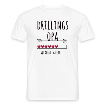 werdender Drillingsopa Schwangerschaft Drillinge - Männer T-Shirt - Weiß - Vorne - AI Model Male 178 dark (178cm)