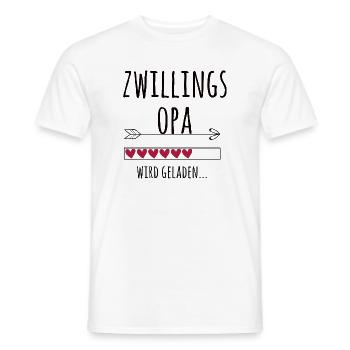 werdender Zwillingsopa Schwangerschaft Zwillinge - Männer T-Shirt - Weiß - Vorne - AI Model Male 178 dark (178cm)