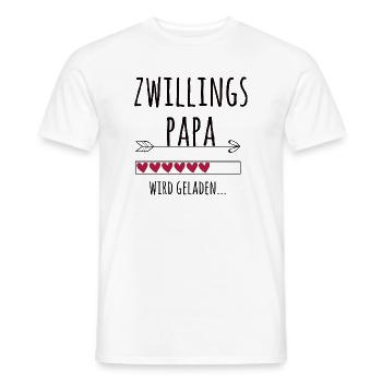 werdender Zwillingspapa Schwangerschaft Zwillinge - Männer T-Shirt - Weiß - Vorne - AI Model Male 178 dark (178cm)