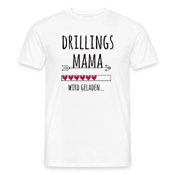werdende Drillingsmama Schwangerschaft Drillinge - Männer T-Shirt - Weiß - Vorne - AI Model Male 178 dark (178cm)