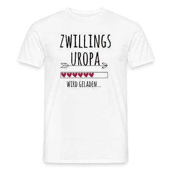 werdender Zwillingsuropa Schwangerschaft Zwillinge - Männer T-Shirt - Weiß - Vorne - AI Model Male 178 dark (178cm)