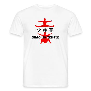 Temple de Kung Fu Shaolin - T-shirt homme - blanc - Devant - AI Model Male 178 dark (178cm)
