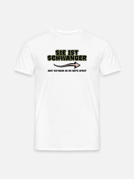 Papa Statement Babyglück Elternschaft Schwanger - Männer T-Shirt - Weiß