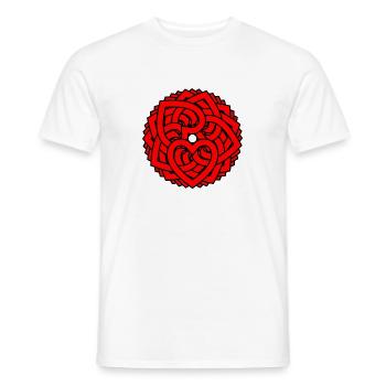 Ornement Heart Circle | L’art de l’amour - T-shirt homme - blanc - Devant - AI Model Male 178 dark (178cm)