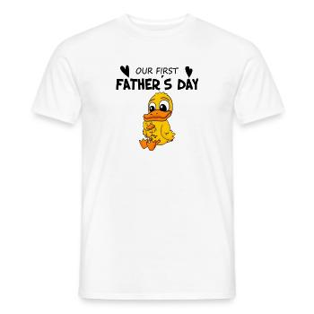 Fête des Pères - Premier cadeau de la fête des Pères - T-shirt homme - blanc - Devant - AI Model Male 178 dark (178cm)