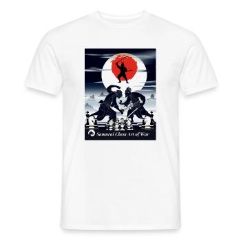Jeu de combat d’échecs samouraï Samouraï Art of War - T-shirt homme - blanc - Devant - AI Model Male 178 dark (178cm)