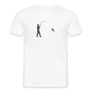 Zander Angler - Männer T-Shirt - Weiß - Vorne - AI Model Male 178 dark (178cm)