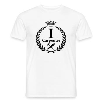 carpenter in laurel wreath - Men's T-Shirt - white - Front - AI Model Male 178 dark (178cm)