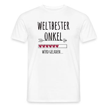 werdender Onkel Schwangerschaft Geschenk - Männer T-Shirt - Weiß - Vorne - AI Model Male 178 dark (178cm)