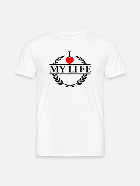 Elsker dit hjerte 020 - Mænd T-shirt - hvid