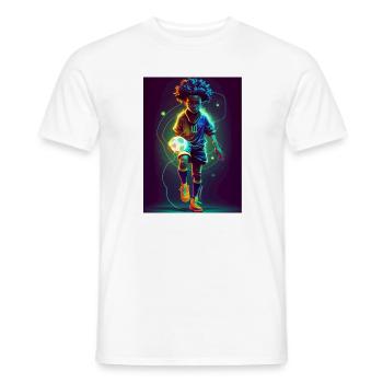 Shining football star - Men's T-Shirt - white - Front - AI Model Male 178 dark (178cm)