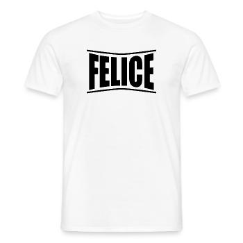 t-shirt Felice t-shirt gift idea - Men's T-Shirt - white - Front - AI Model Male 178 dark (178cm)