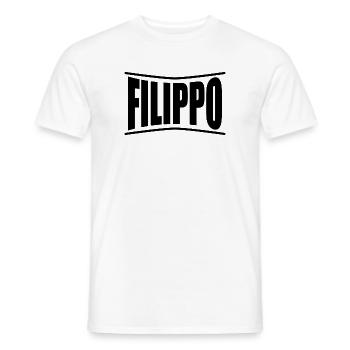 T-Shirt Filippo T-Shirt Geschenkidee - Männer T-Shirt - Weiß - Vorne - AI Model Male 178 dark (178cm)
