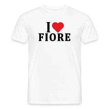 T-Shirt I love Flower Geschenkidee T-Shirt - Männer T-Shirt - Weiß - Vorne - AI Model Male 178 dark (178cm)