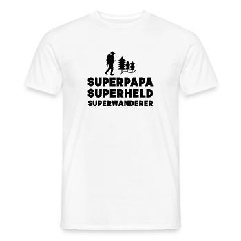 Wandern Wanderer Statement Bergwanderung Natur - Männer T-Shirt - Weiß - Vorne - AI Model Male 178 dark (178cm)