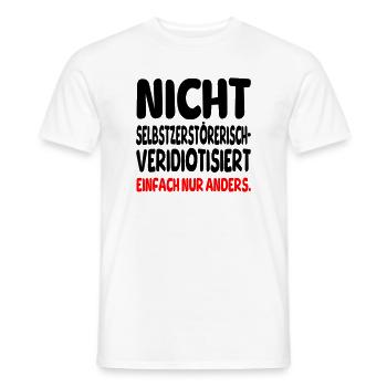 einfach nur anders - Männer T-Shirt - Weiß - Vorne - AI Model Male 178 dark (178cm)