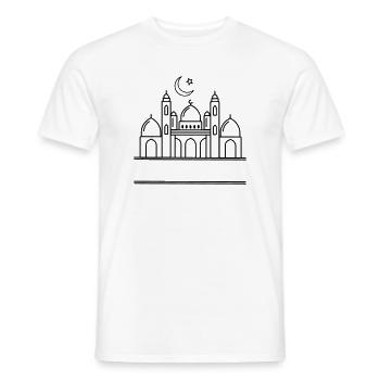Moschee mit transparenter Textleiste - Männer T-Shirt - Weiß - Vorne - AI Model Male 178 dark (178cm)