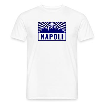 Napoli Skyline Blau Stamp - Männer T-Shirt - Weiß - Vorne - AI Model Male 178 dark (178cm)
