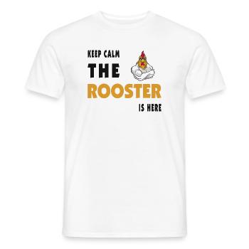 Ruhe bewahren der Hahn ist hier - Männer T-Shirt - Weiß - Vorne - AI Model Male 178 dark (178cm)