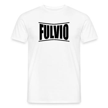 t-shirt Fulvio t-shirt gift idea - Men's T-Shirt - white - Front - AI Model Male 178 dark (178cm)