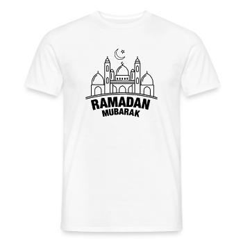 Ramadan Moubarak transparent - T-shirt homme - blanc - Devant - AI Model Male 178 dark (178cm)